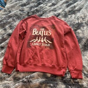 The Beatles Crewneck Sweatshirt - Brick Red